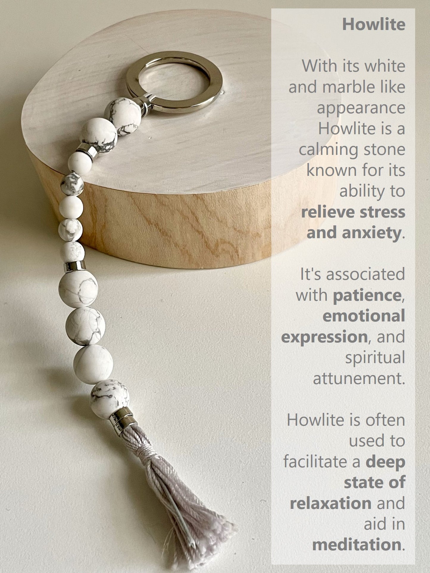 Howlite Meditation & Breathing Beads - Relaxation & Calming