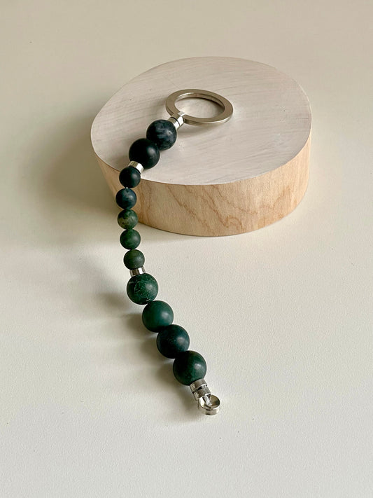 Moss Agate Meditation & Breathing  Beads - Connection to Nature & Emotional equlibrium