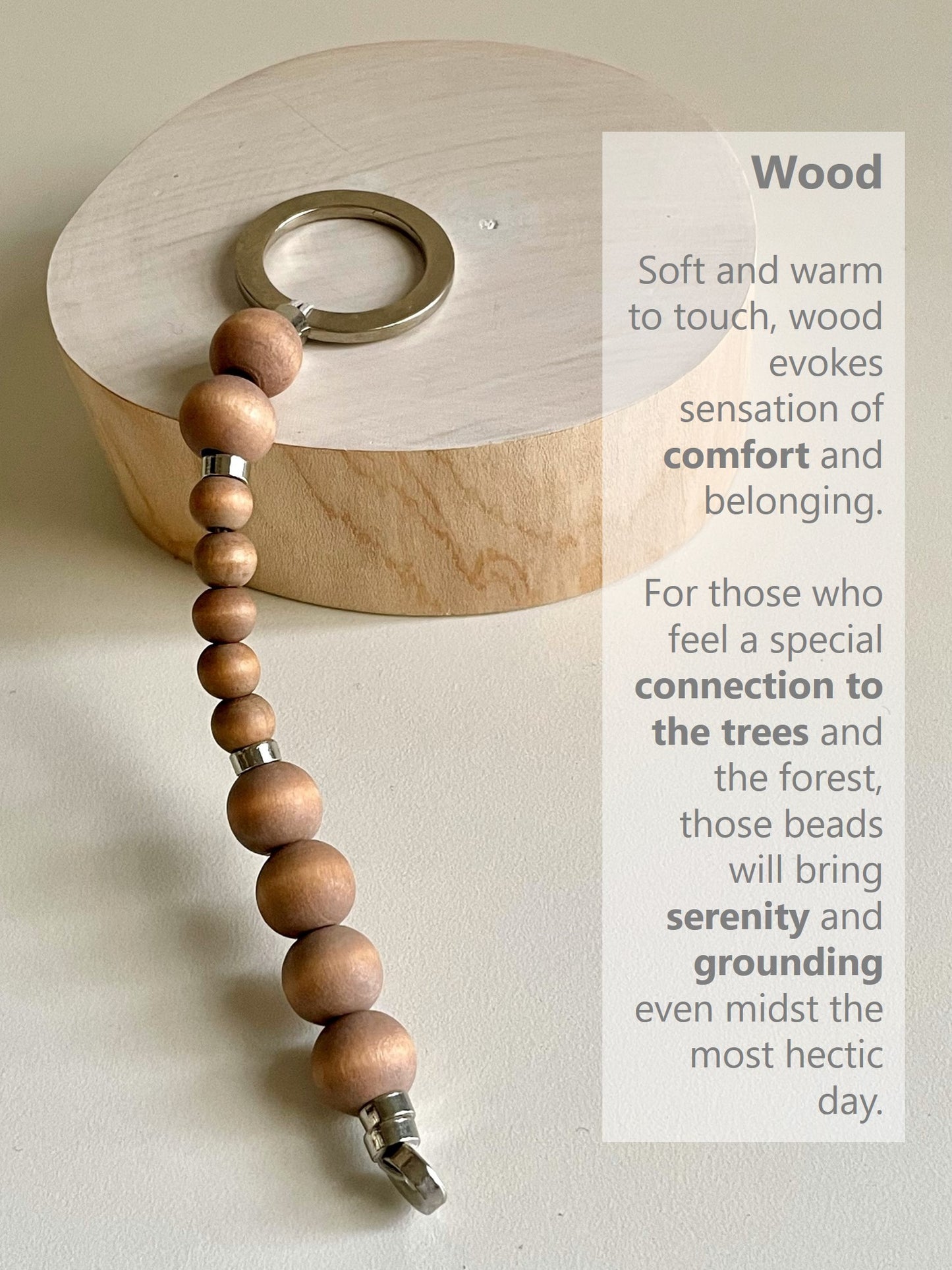 Wood Meditation & Breathing Beads - Comfort & Connection
