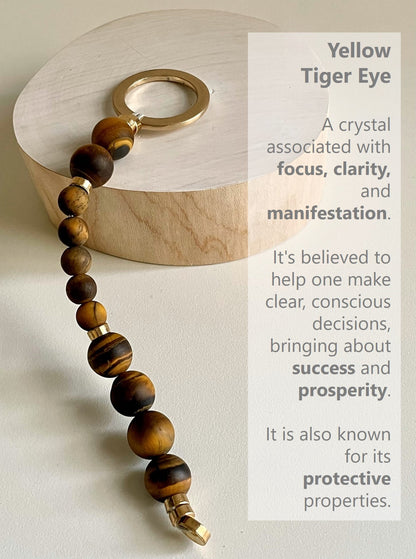 Yellow Tiger Eye Meditation & Breathing Beads - Focus & Clarity
