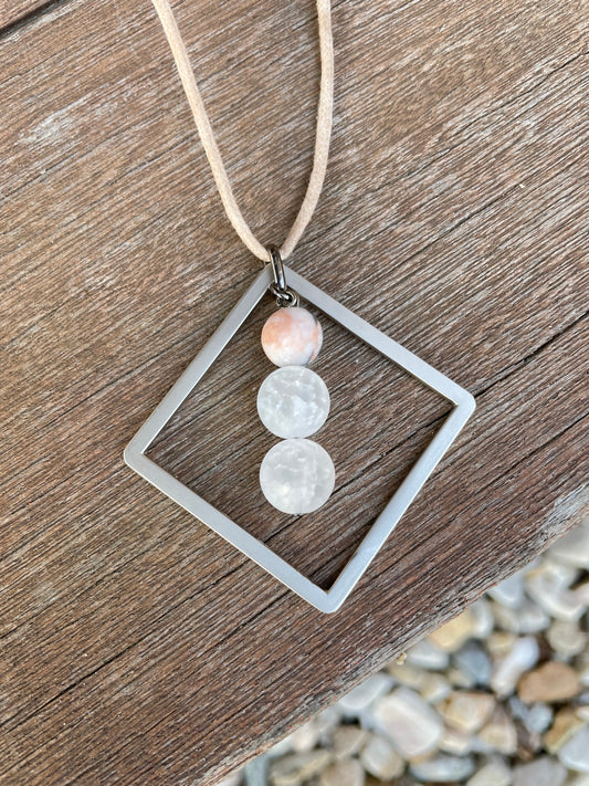 Two Moons on Mars Necklace